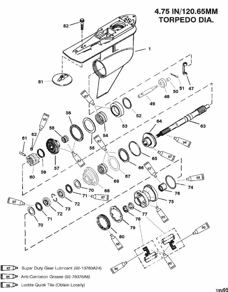 Mercruiser Alpha One Mercury Mariner Thrust Bearing 31-15842 Counter Rotation