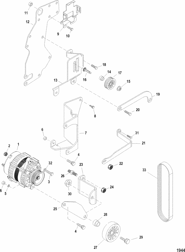 MerCruiser 5.0L (2 Barrel.) GM 305 V-8 1998-2001 ... international alternator wiring diagram 