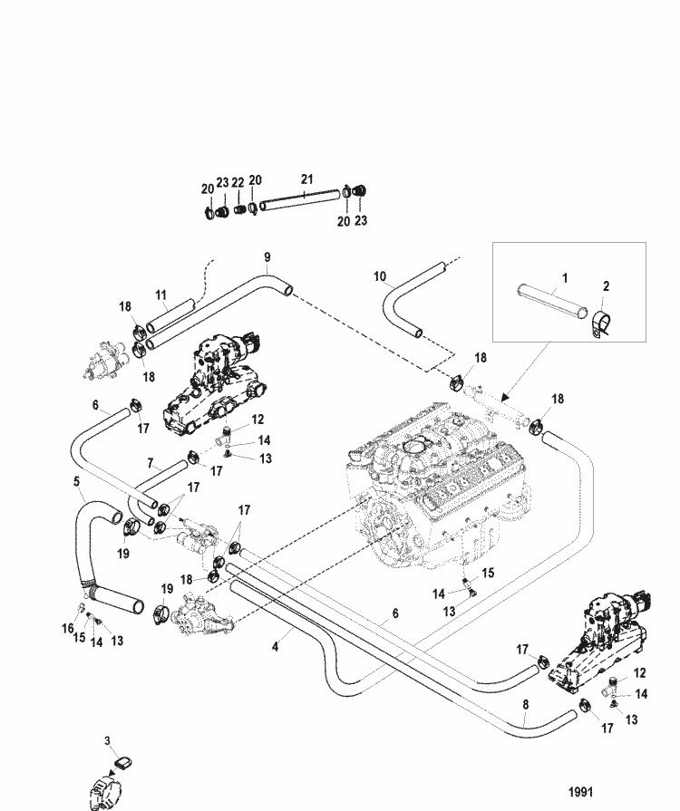 Standard Cooling System For Mercruiser  5 0l    5 7l