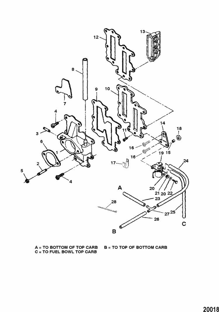 Force 120 HP (1997) Reed Plate & Primer Parts