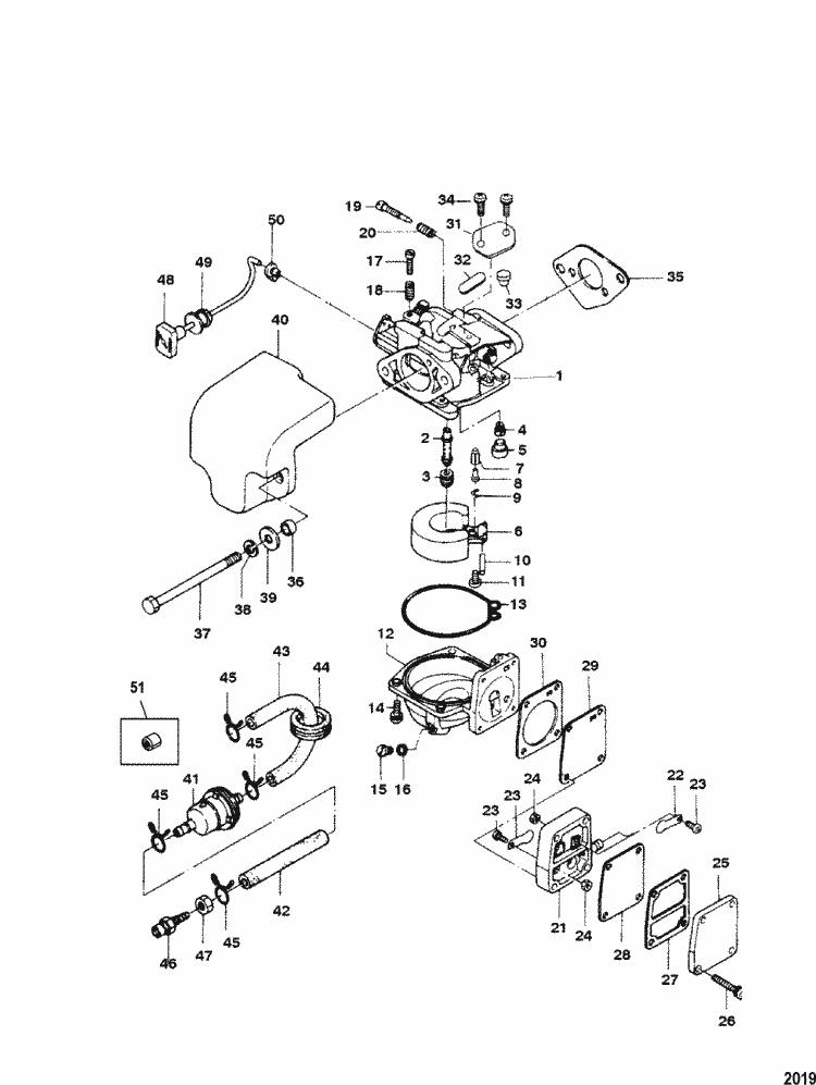 Mercury Marine 6 HP (2 Cylinder) (2-Stroke) (International) Carburetor