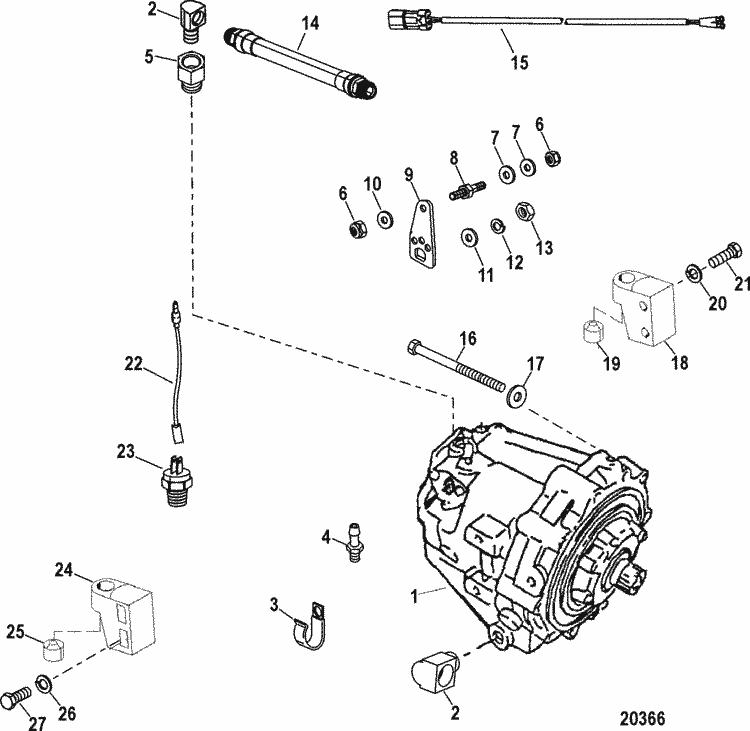 MerCruiser Race Engine & Drive 525 EFI Transmission & Components