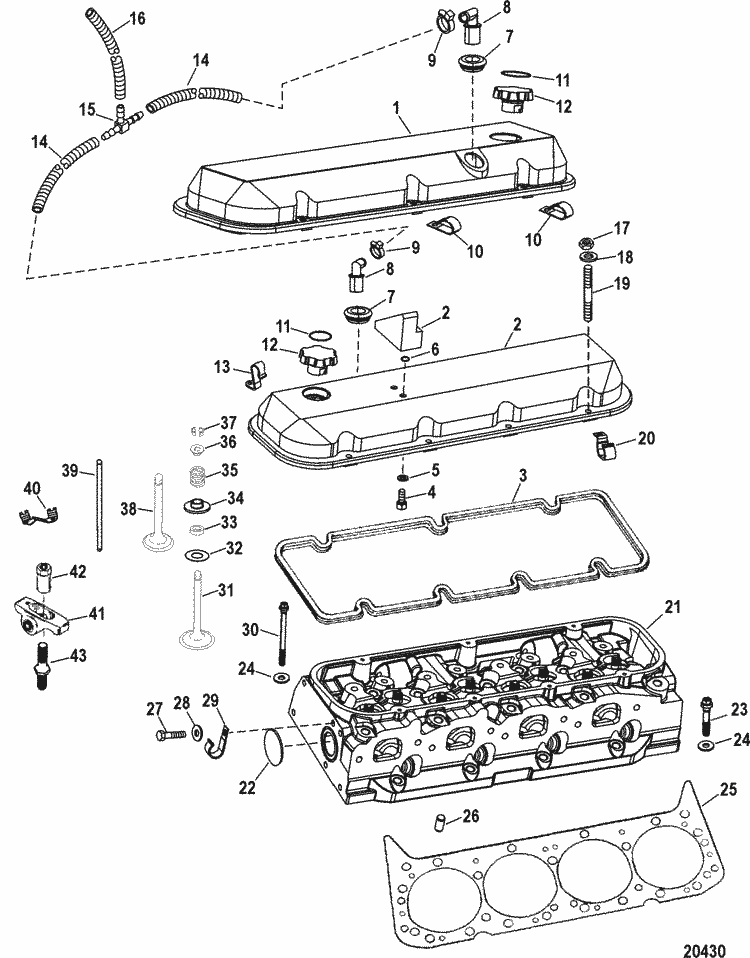 MerCruiser Race Engine & Drive 525 EFI Engine Components (Cylinder Head