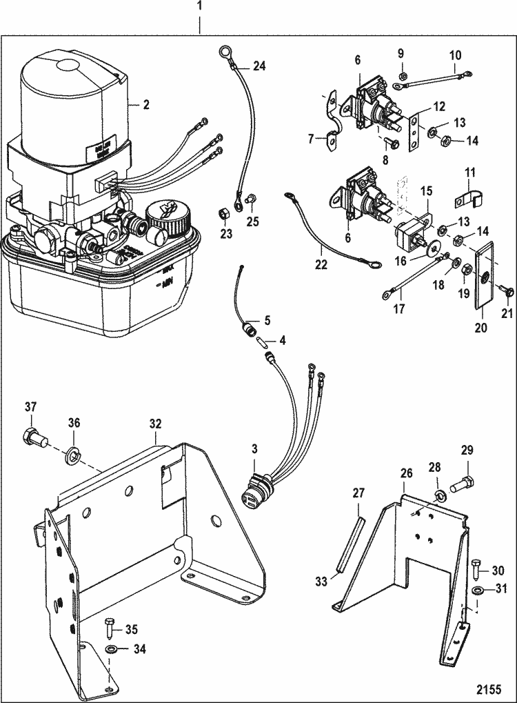 MerCruiser Alpha One (Gen. II) 1998 & Up Hydraulic Pump & Bracket Parts