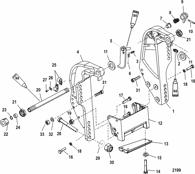 NEW Mercury-Mercruiser 11-826711 17 NUT .500-20