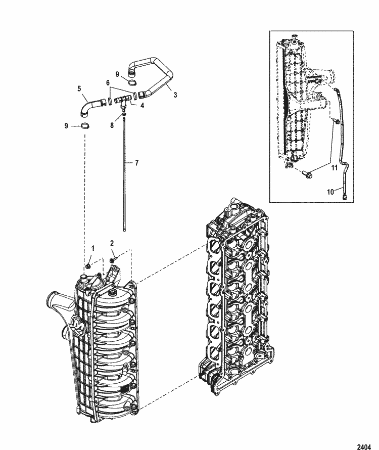 Mercury Marine 300 HP Verado (4-Stroke) (6 Cylinder) Charge Cooler