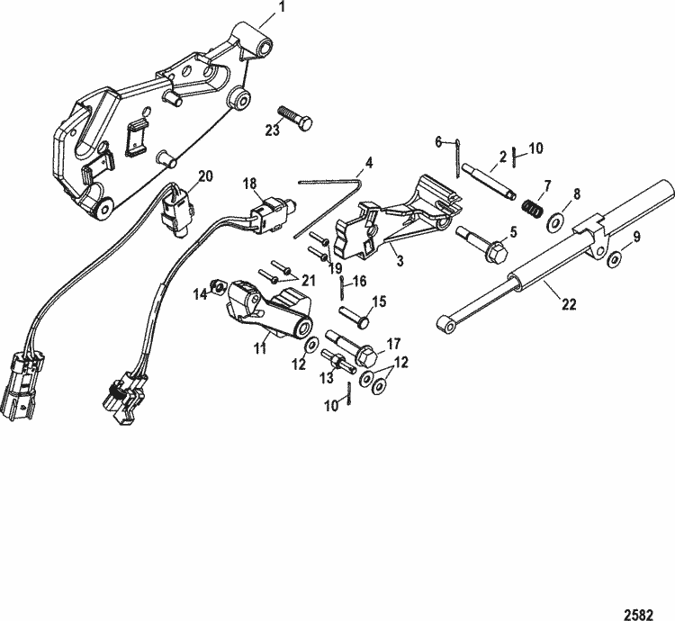 Mercruiser 5 0l Mpi Alpha Bravo Shift Bracket Alpha Parts