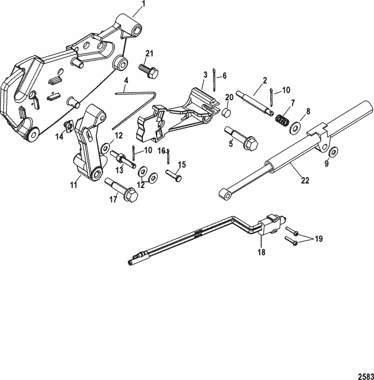 Mercruiser 5 7l Carburetor Alpha Bravo Shift Bracket