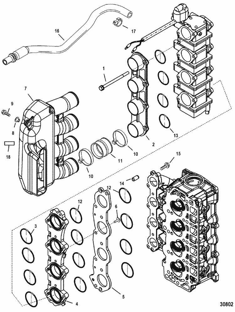 Mercury Marine 60 HP (4-Stroke) (4 Cylinder) Intake Parts
