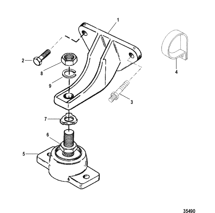 MerCruiser 350 Mag MPI Alpha / Bravo Engine Mounting Parts