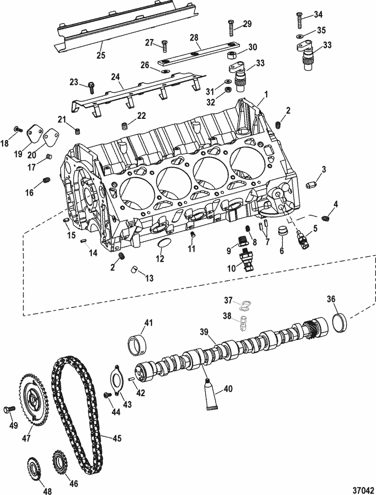 MerCruiser Race Engine & Drive 525 EFI Engine Components (Cylinder