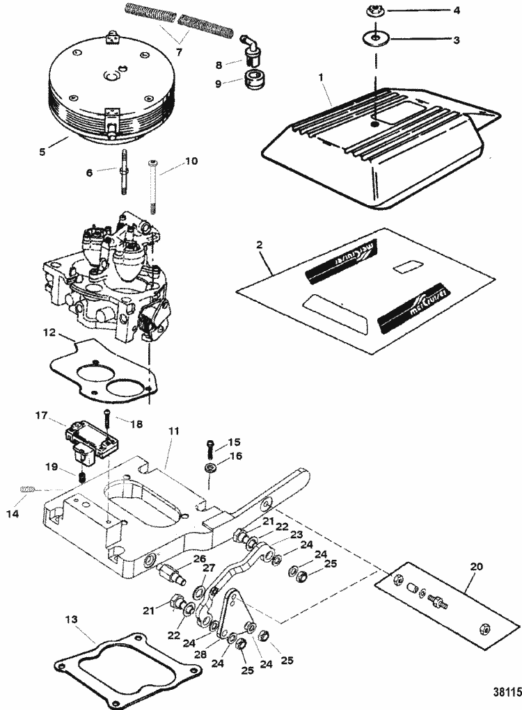 MerCruiser 5.7L EFI (2 Barrel.-TBI) GM 350 V-8 1997 Throttle Linkage (5