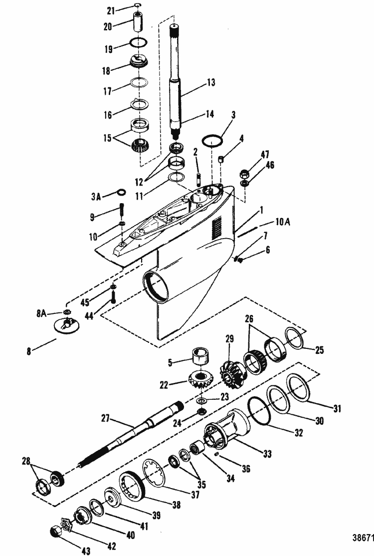 MerCruiser Bravo Two Gear Housing (Bravo II) Parts