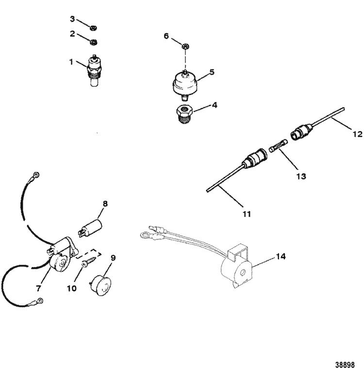 MerCruiser 7.4L Bravo (Gen. V) GM 454 V-8 1992-1996 Audio Warning