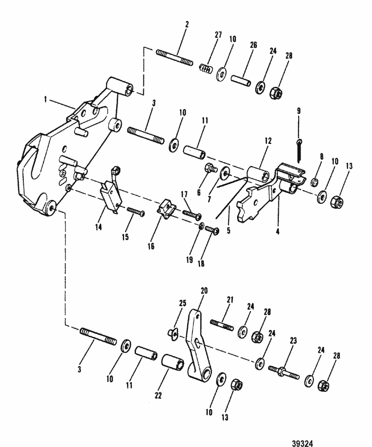 Shift Components(Old Design) for Mercruiser (165 HP - 3.7l / 170 HP