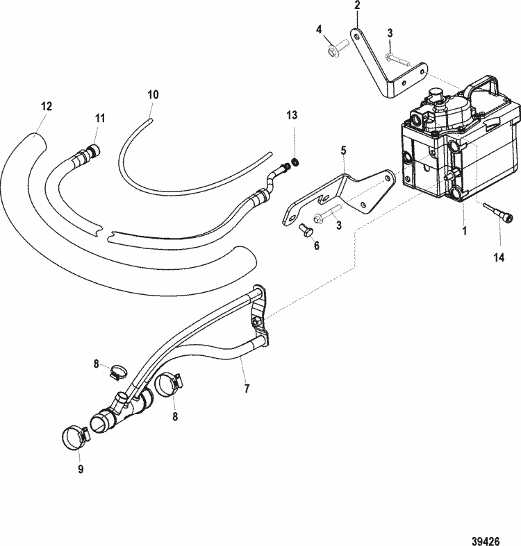MerCruiser 350 Mag MPI Alpha / Bravo Cool Fuel System ... 30 mercruiser cooling diagram 
