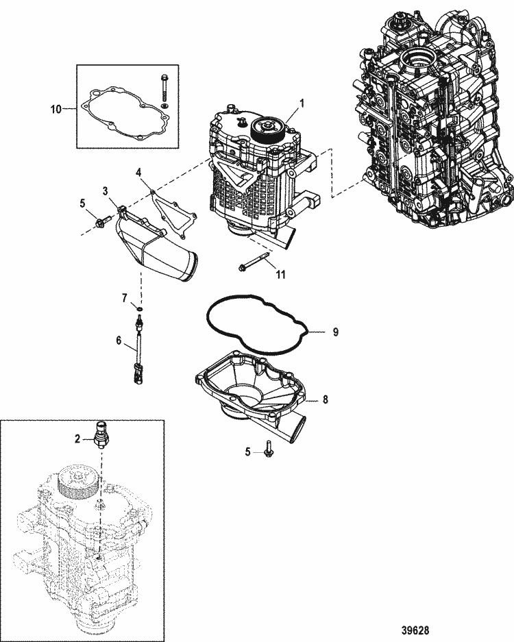 Mercury Marine 200 HP Verado (4-Stroke) (4 Cylinder) Supercharger Parts
