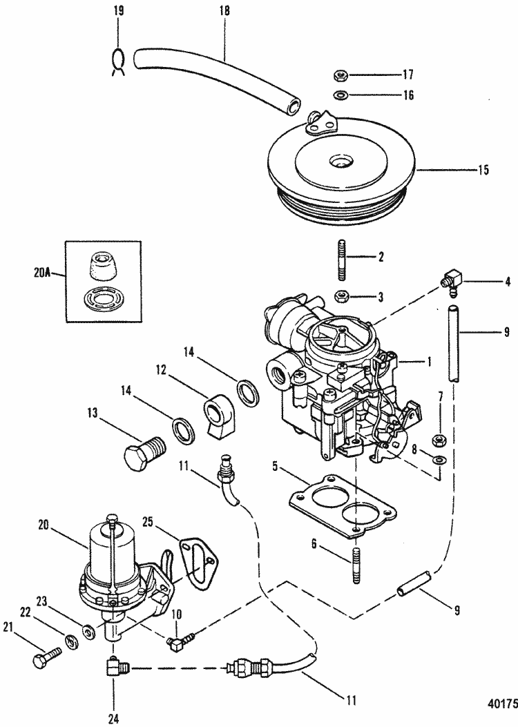 Mercruiser 470 2 Barrel Mercury 224 I L4 1983