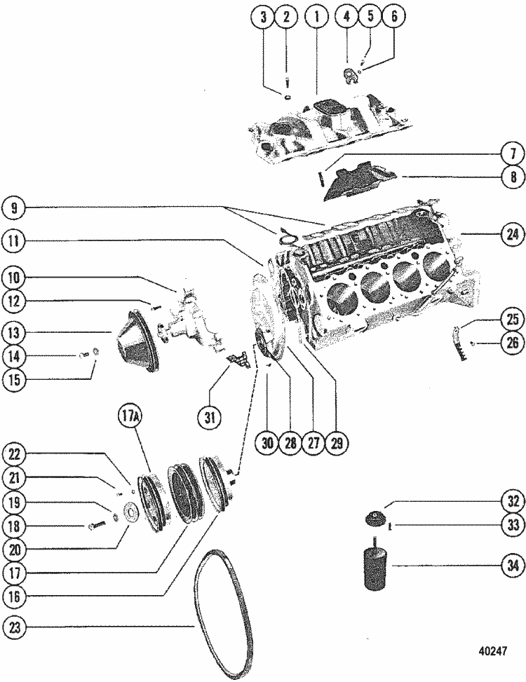 Mercruiser 228 4 Barrel Gm 305 V