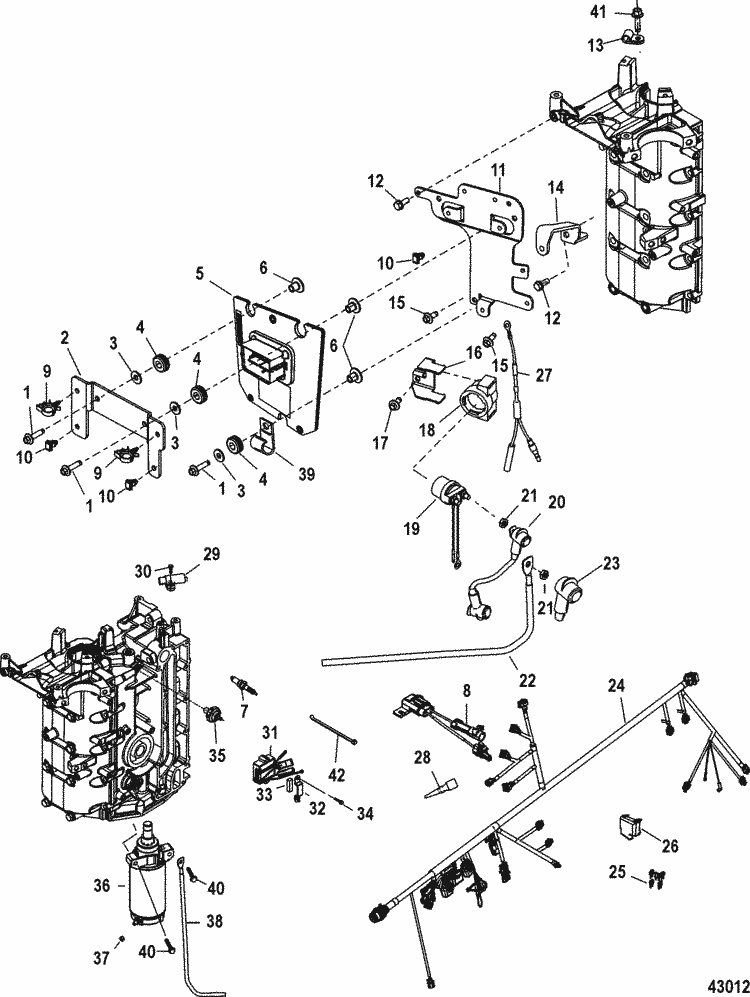 Mercury Marine 60 HP EFI (4 Cylinder) (4-Stroke) Electrical Components