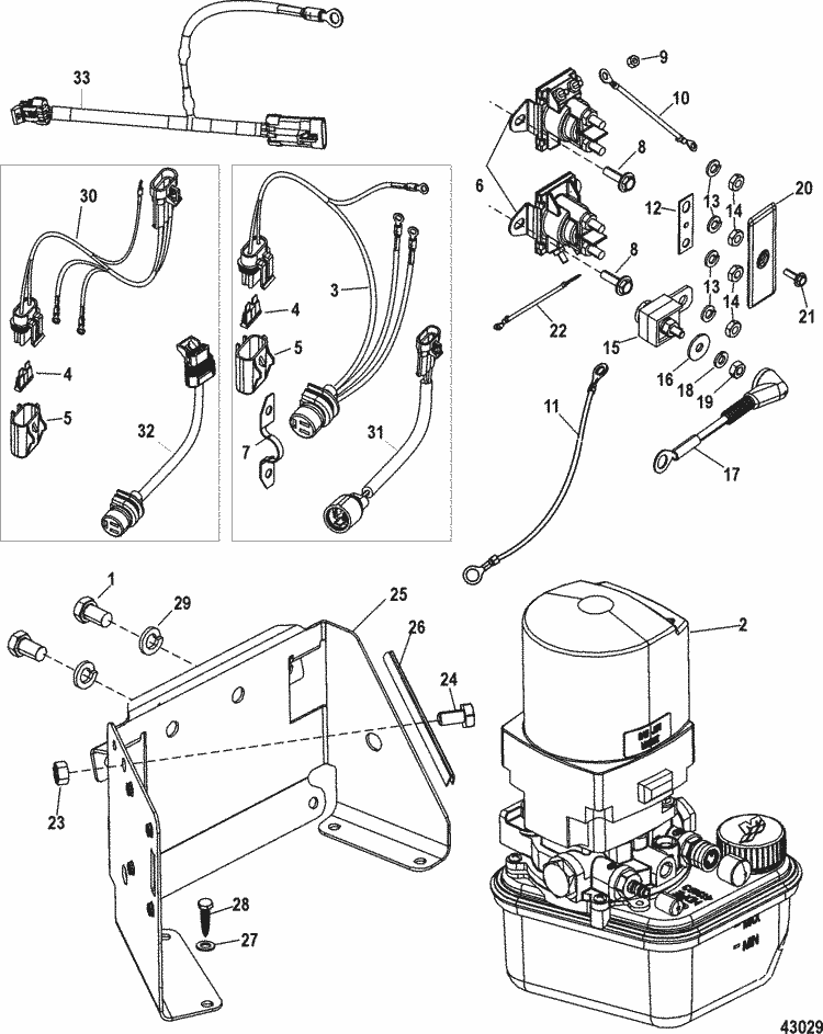 MerCruiser Bravo One Trim Pump Assembly (Complete) Parts