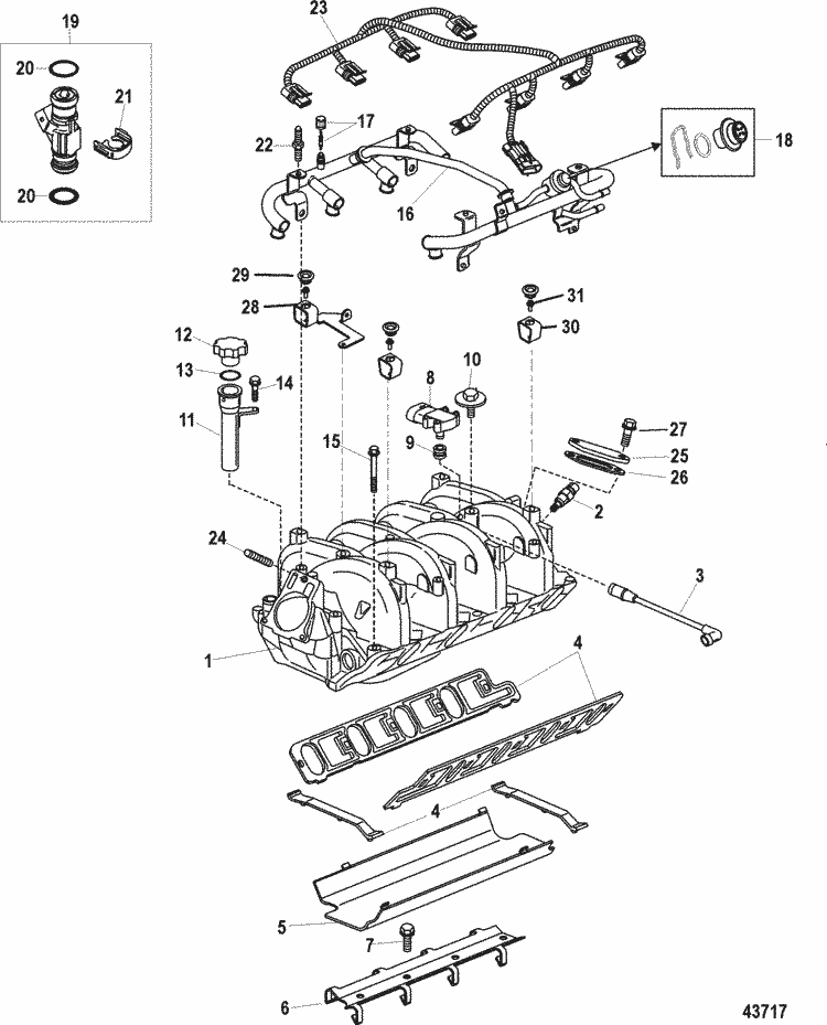 Mercruiser 8 1l Inboard  Base  Ec Intake Manifold Parts