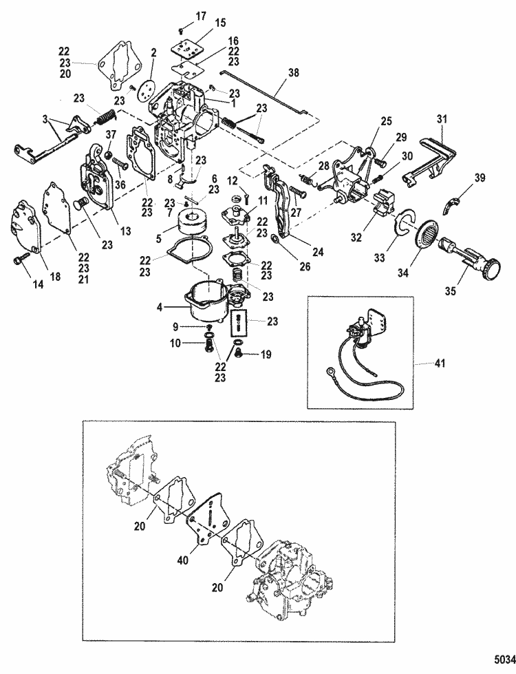 Mercury Marine 15 HP SeaPro Carburetor (10 / Xr / Magnum ... yamaha control box wiring diagram 