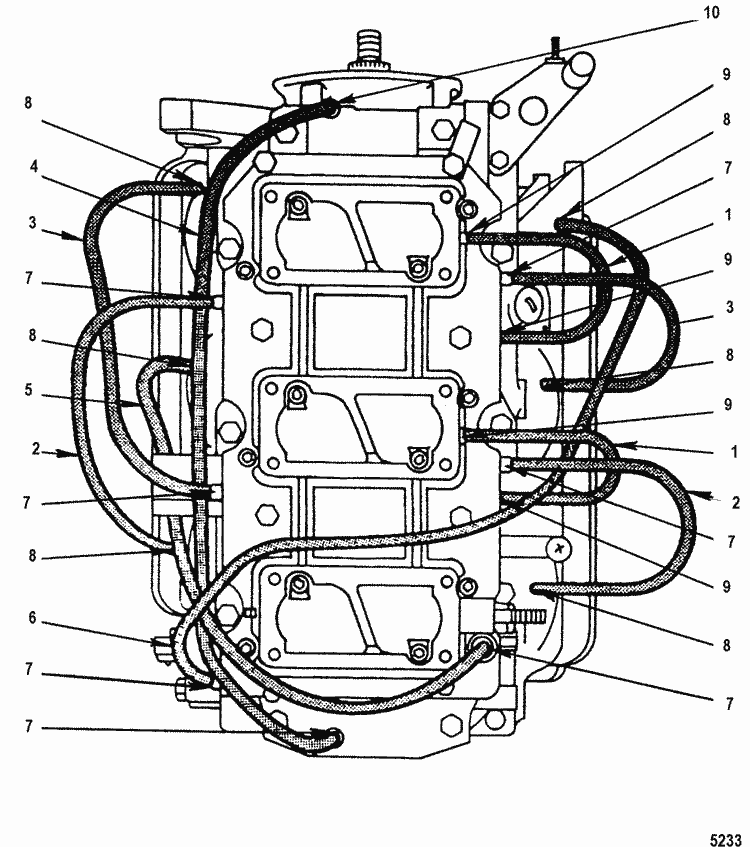 Mercury Marine V-150 Bleed System Parts mercruiser trim gauge wiring diagram 