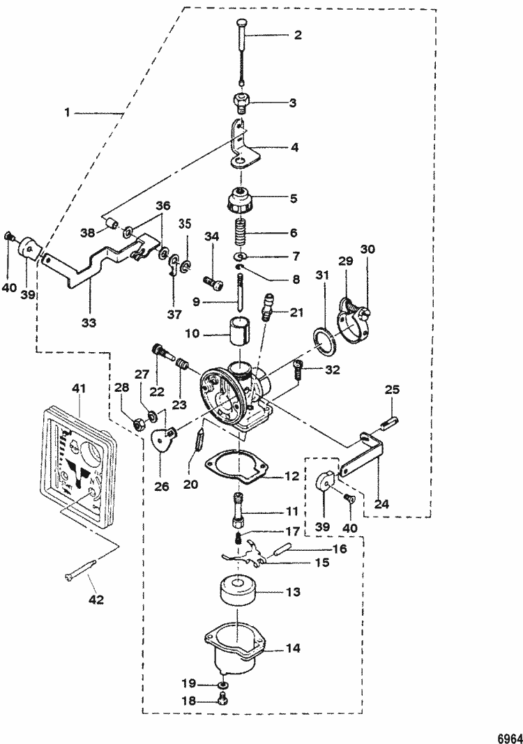 Mercury Marine 3.3 HP Carburetor Parts