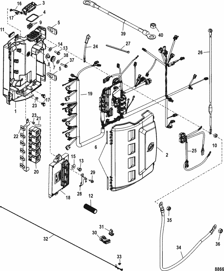 Mercury Marine 200 HP Verado (4-Stroke) (6 Cylinder) Electrical Box