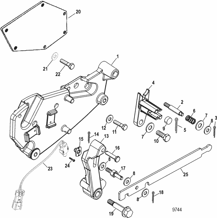 Mercruiser Race Engine U0026 Drive 525 Efi Shift Bracket Components Bravo Parts