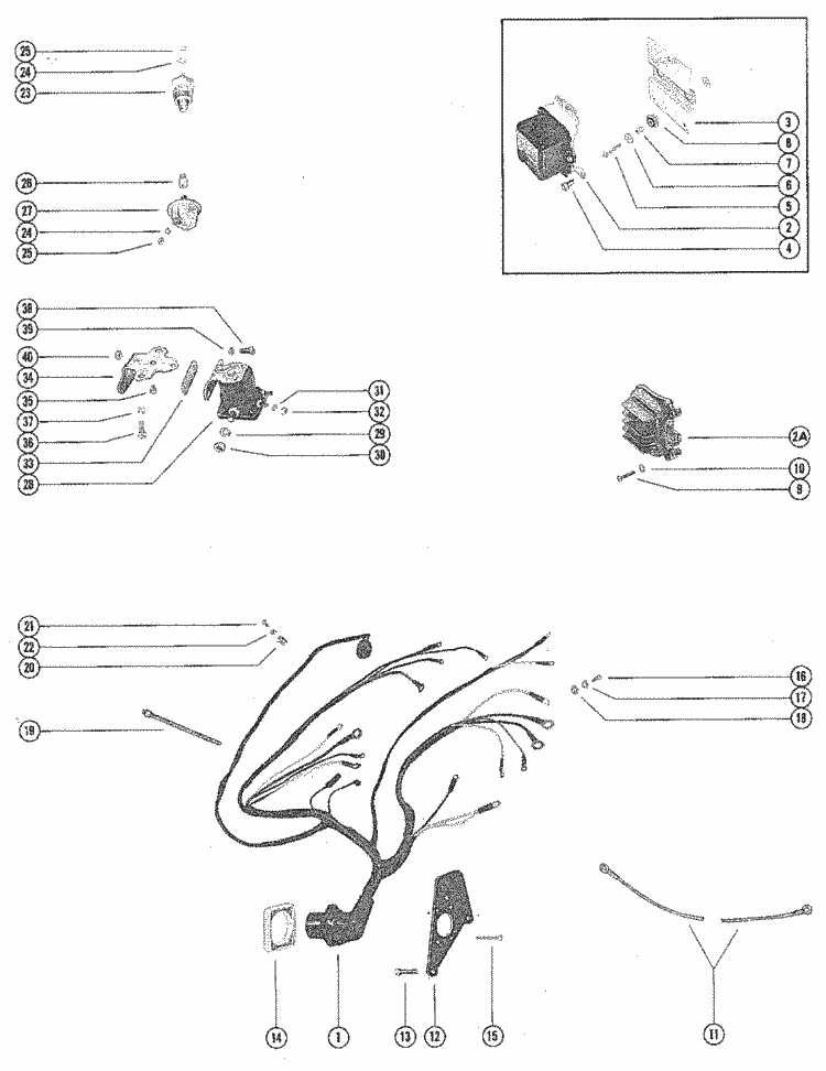 MerCruiser 120 GM 153 I / L4 1964-1972 Wiring Harness, Voltage