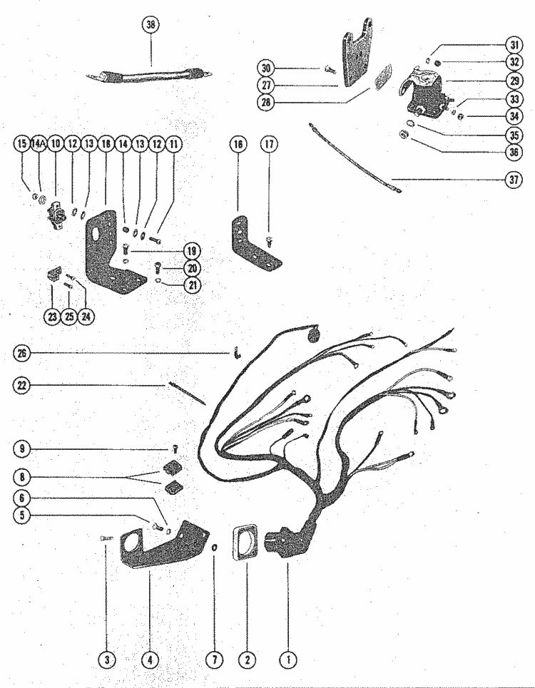 MerCruiser 888 (2 Barrel.) Ford 302 V-8 1971-1977 Wiring Harness