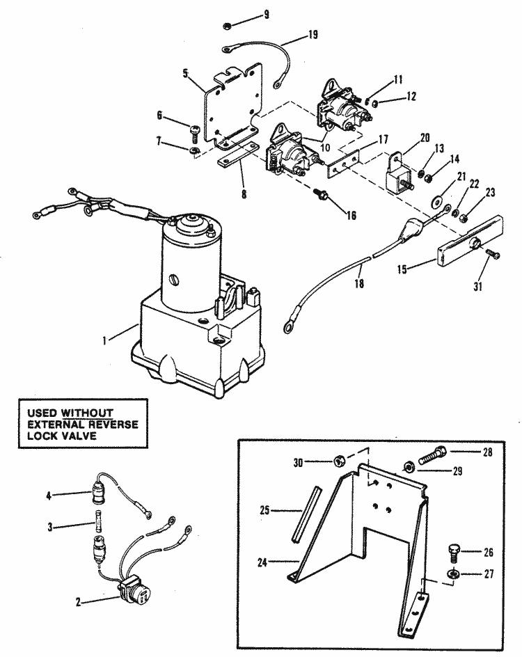 MerCruiser TR / TRS 19771993 Hydraulic Pump & Bracket (Prestolite Pump