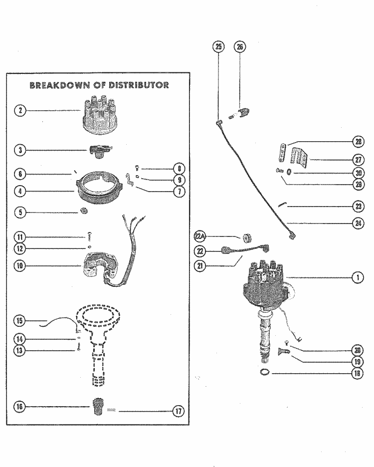 MerCruiser 330 GM 454 V-8 1977-1981 Distributor Assembly (Thunderbolt