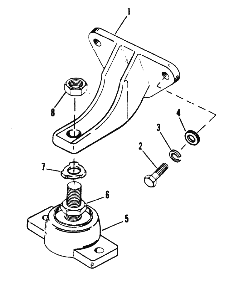 MerCruiser 454 Mag. Bravo (Gen. V) GM 454 V-8 1995-1996 Engine Mounting