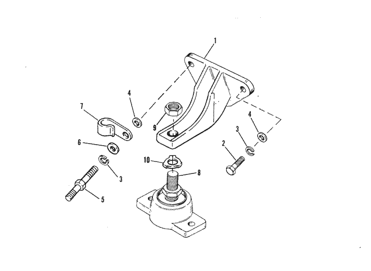 MerCruiser 502 Mag. Bravo GM 502 V-8 1990-1992 Engine Mounting Parts