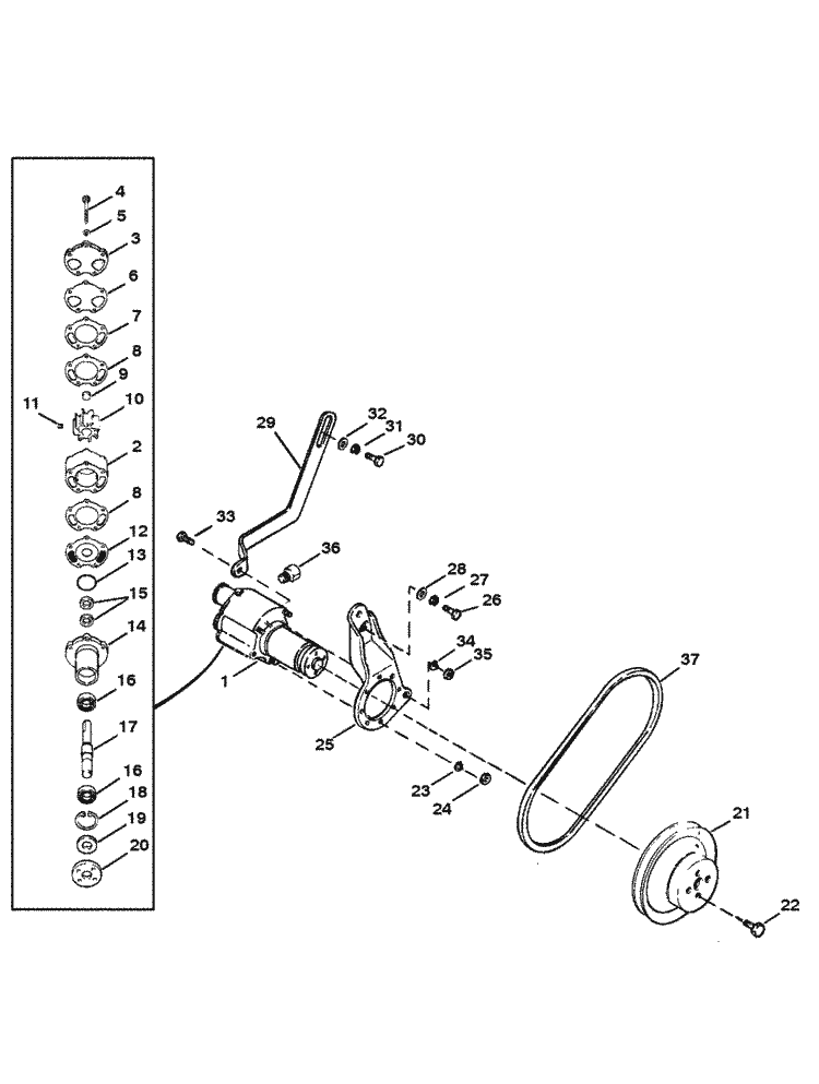 MerCruiser 350 Mag (Ski) GM 350 V-8 1991-1996 Sea Water Pump Assembly Parts