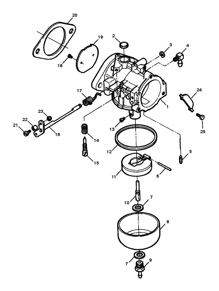 Force 75 HP (1998) Carburetor Parts