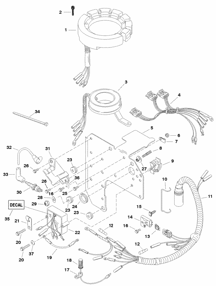 Force 90 Hp 1998 Ignition Components Parts