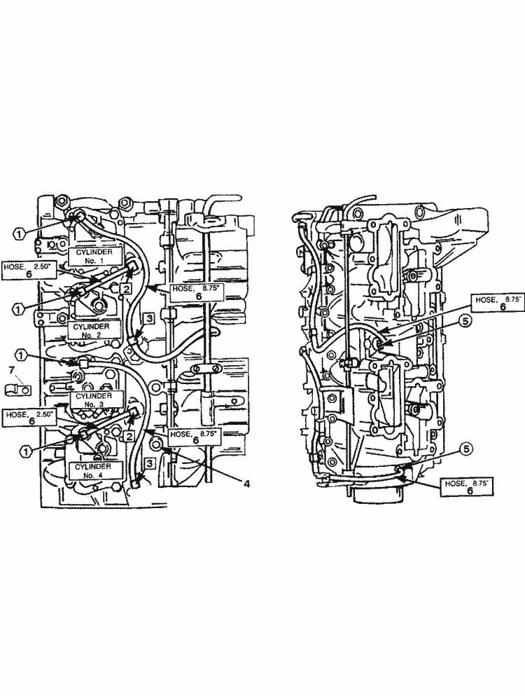 Force 120 Hp 1998 Recirculation System Parts