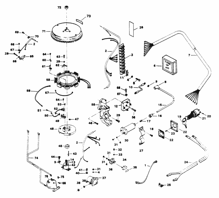 Force 50 HP (1984) Alternator & Electrical Components Parts yale hoist wiring diagram 