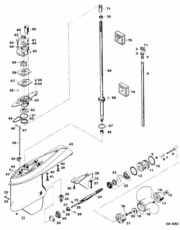 Force 85 Hp 1985 Gear Housing Parts