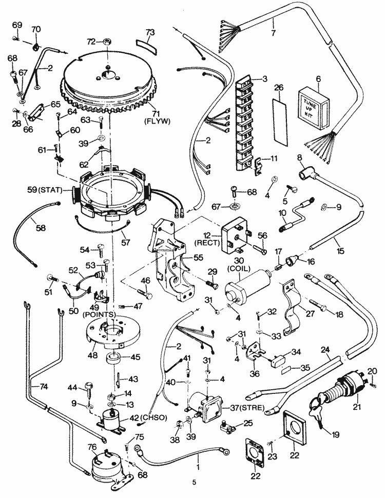 Force 50 Hp  1987  Alternator  U0026 Electrical Components Parts