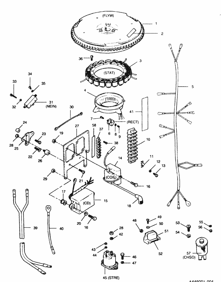 Force 50 HP (1991) Electrical Components Parts
