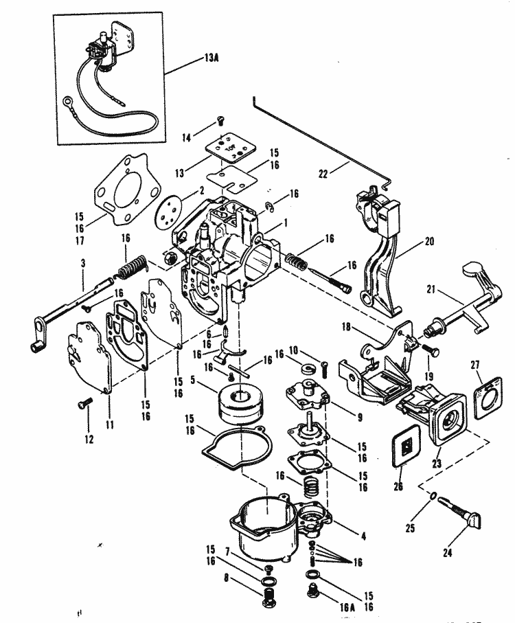 Mercury Marine 25XD HP Carburetor (Mercury 18) (Mercury 20 ... mercury outboard 115 hp diagrams 