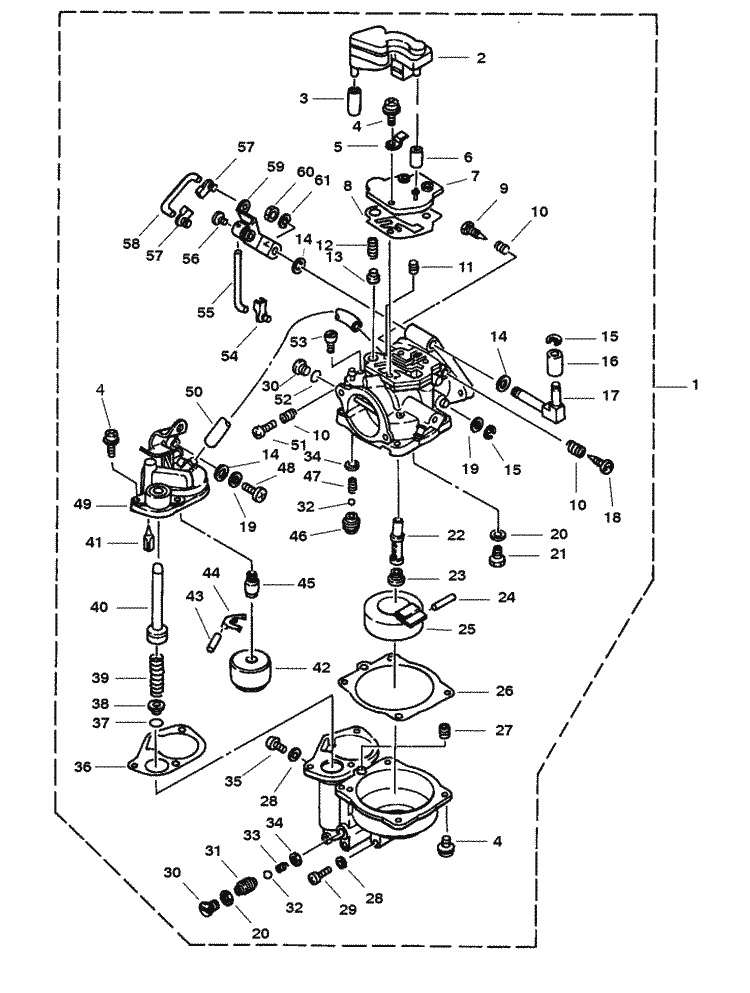 Mariner 25 HP K Carburetor Carburetor Parts