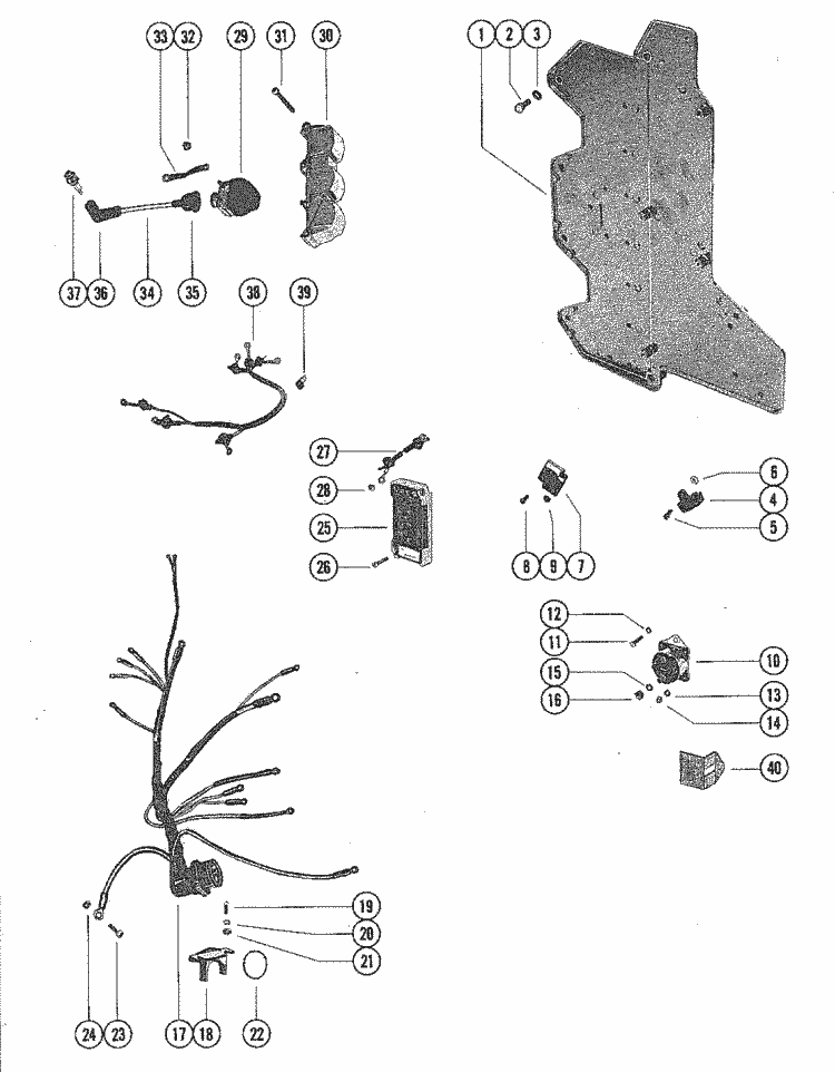 Mercury Marine 115 Hp 6 Cylinder Wiring Harness Switch
