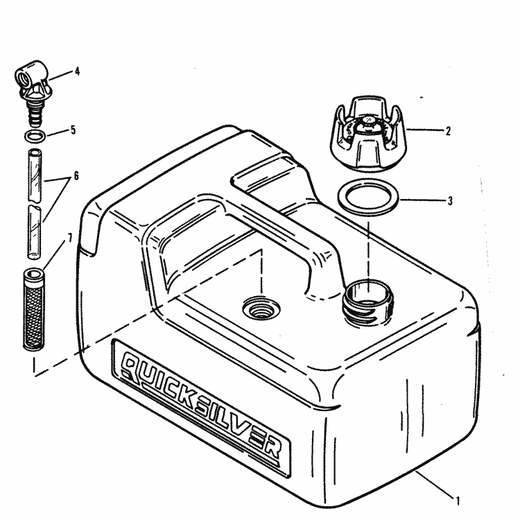Mercury Marine Fuel / Oil Tanks, Lines, Filter Kits & Corrosion Fuel Tank (Plastic 3.2 Gallon