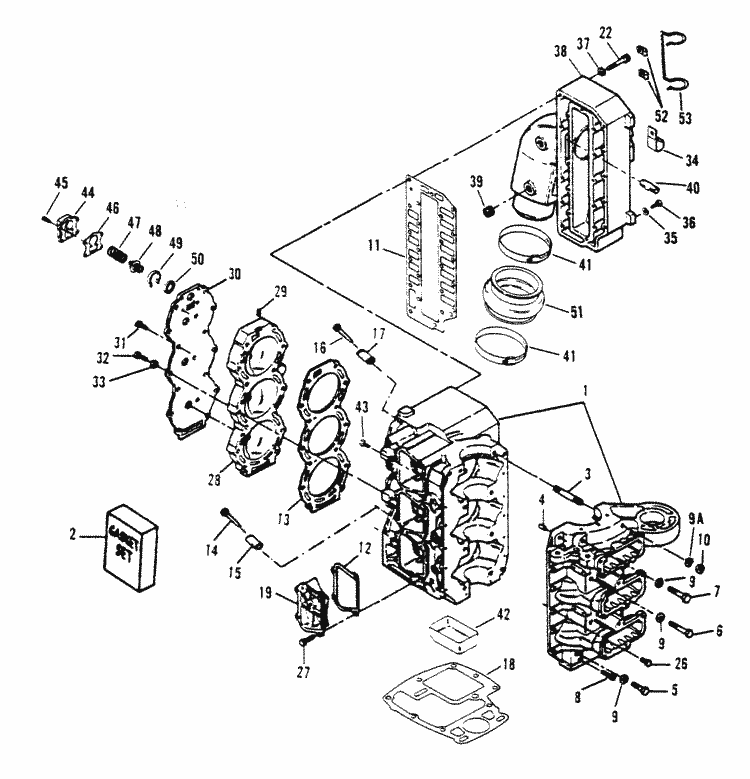 Cylinder Block for Sportjet (Sport Jet 90) Engine